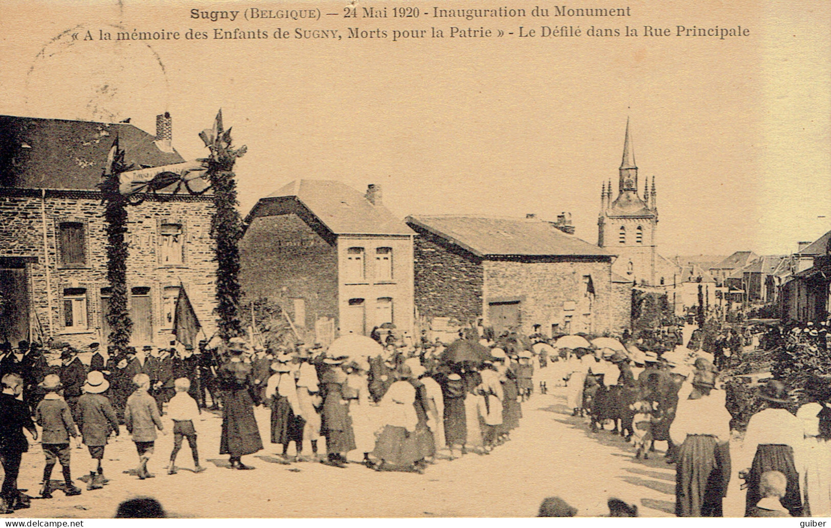 Vresse Sugny  21:05:1920 Inauguration Du Monument  Le Défilé   - Vresse-sur-Semois