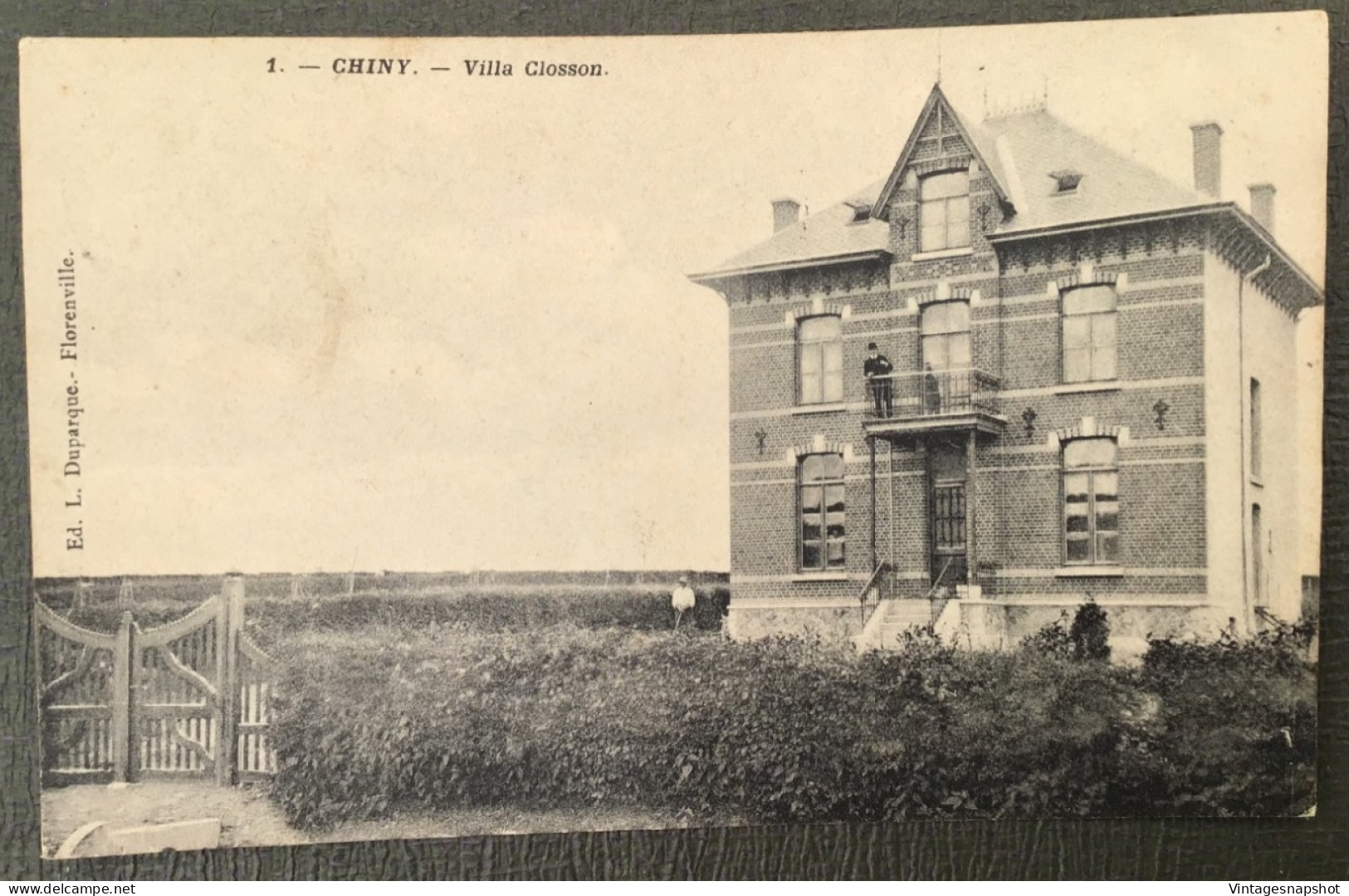 CHINY Villa Closson. Ed. L. Duparque, Florenville. 1 CP Postée En 1910 - Chiny