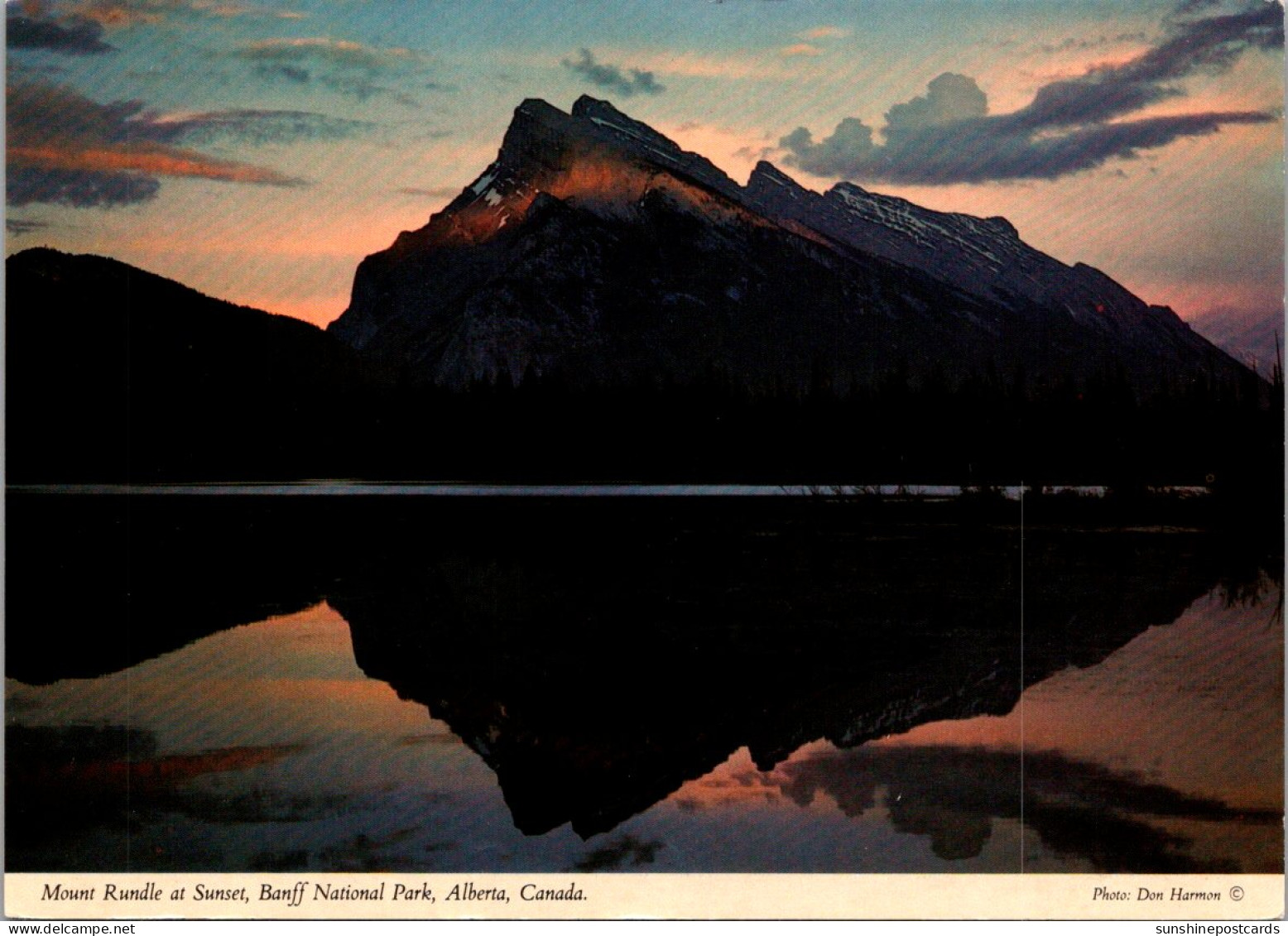 Canada Banff National Park Mount Rundle At Sunset - Banff