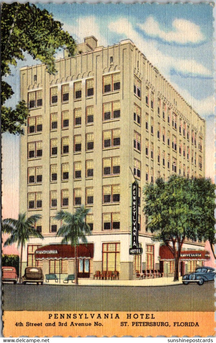 Florida St Petersburg Pennsylvania Hotel 1948 Curteich - St Petersburg