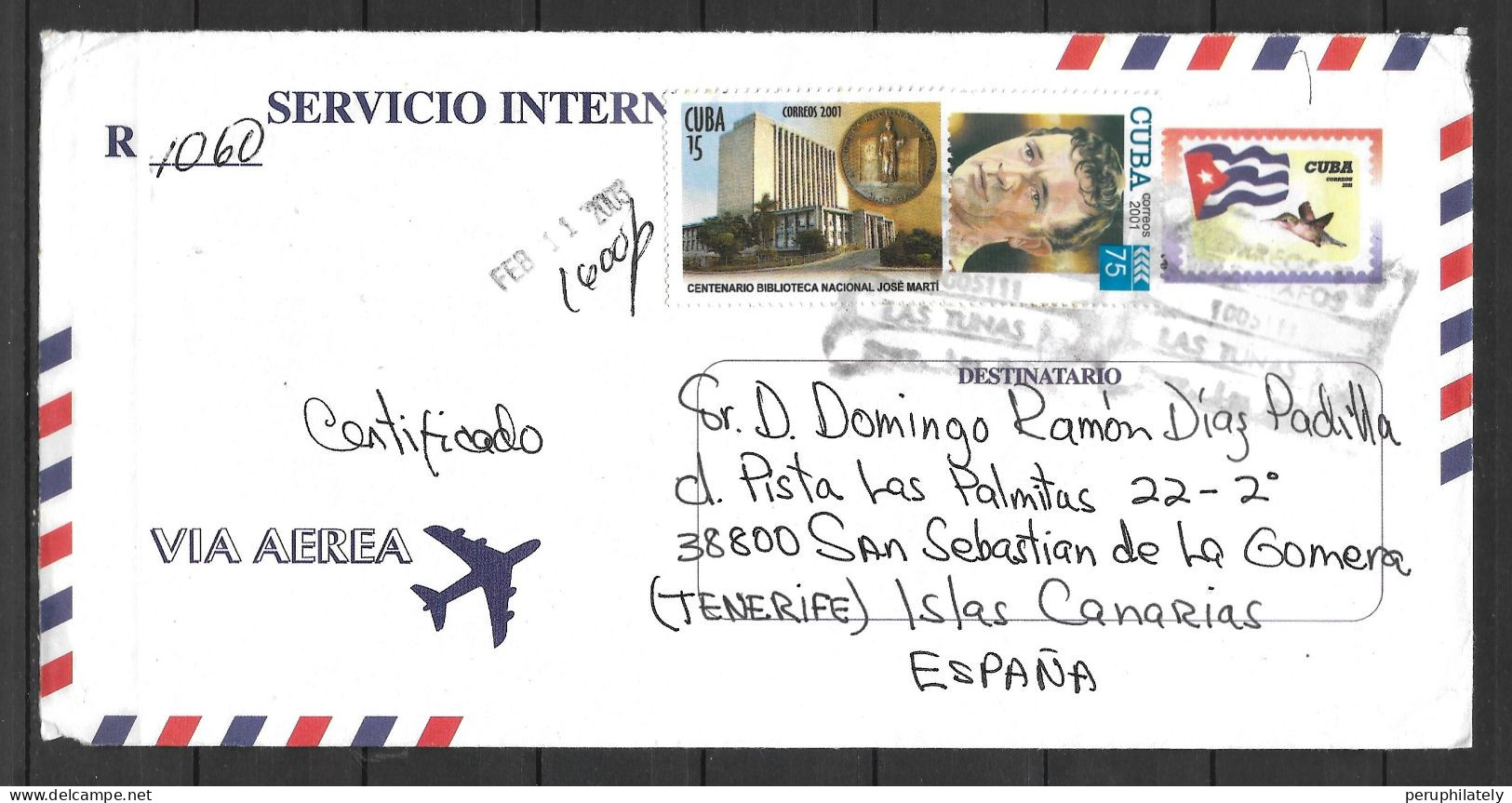 Cuba Registered Cover With Library & Actor Stamps Sent To Spain - Storia Postale