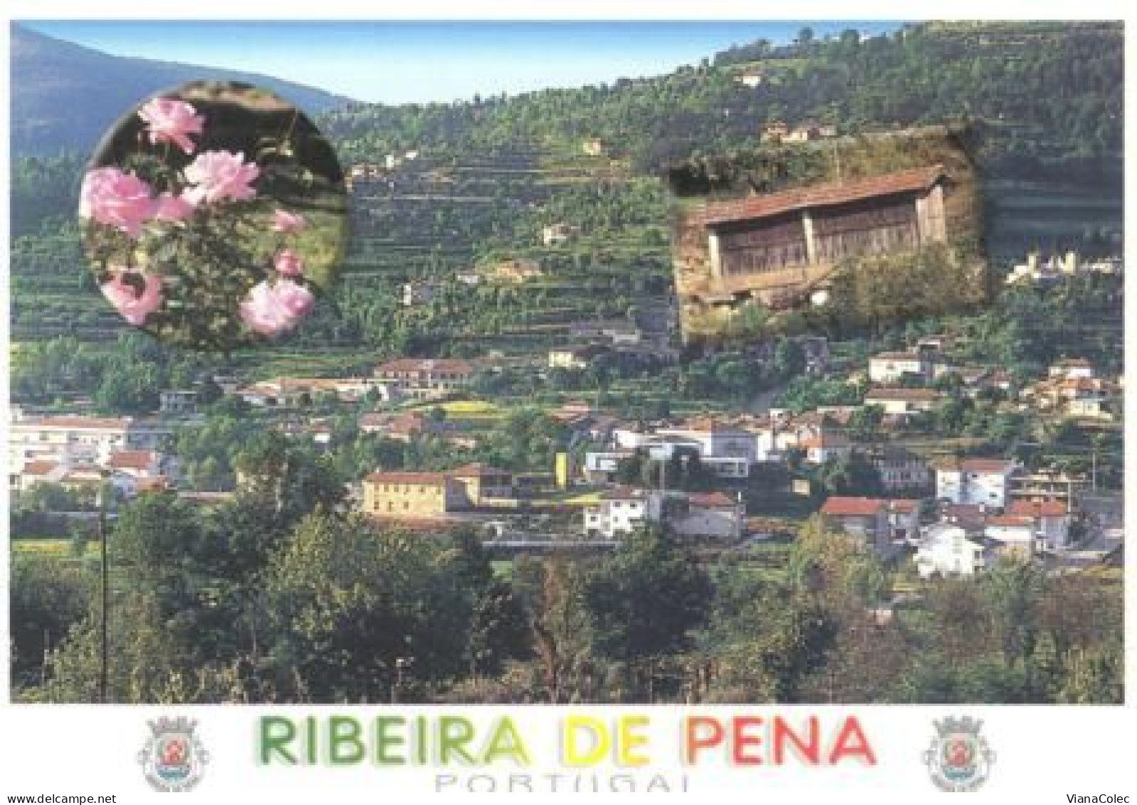 Ribeira De Pena - Cerva / Vista Parcial / Espigueiros = Canastros (2004) - Vila Real