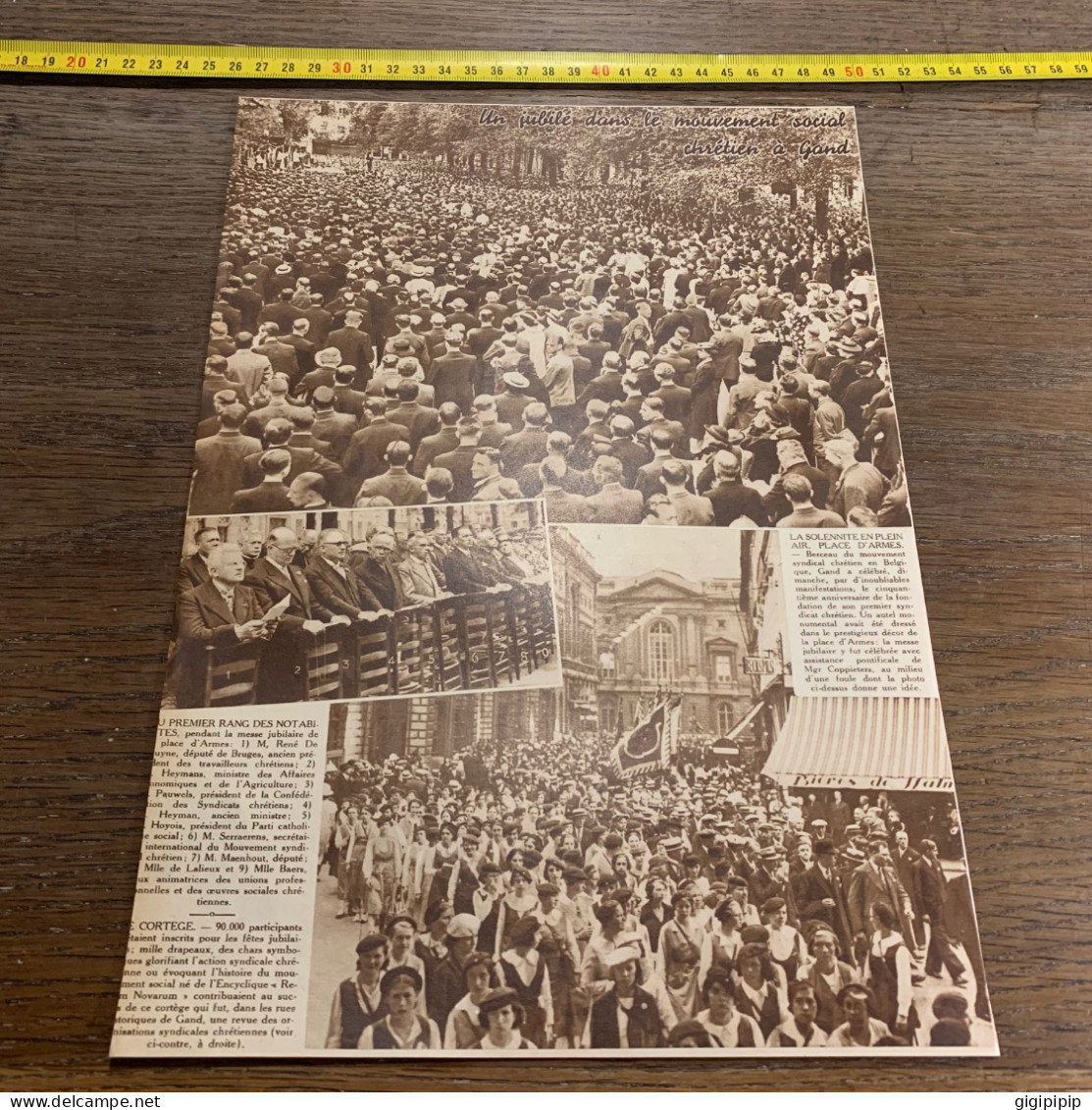 1938 PATI1 Jubile Dans Le Mouvement Social Chrétien à Gand Coppieters Heyman Hoyois Maenhout De Lalieux Heymans Pauwels - Collections