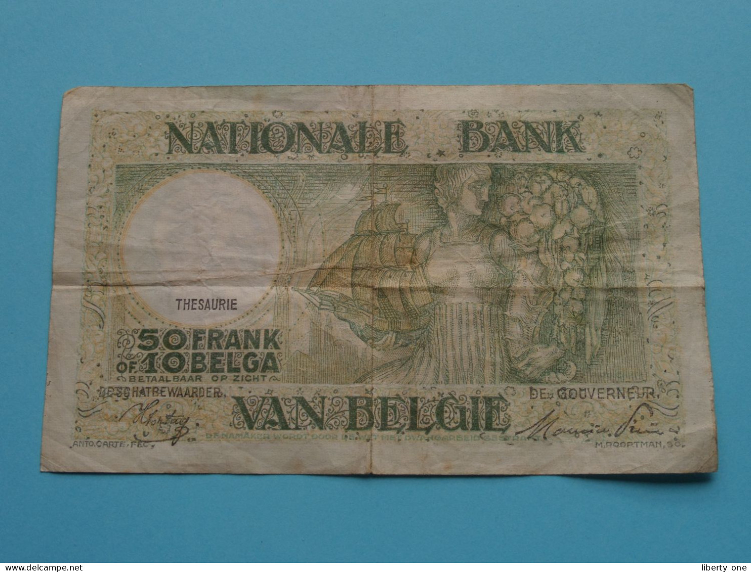 50 Francs Ou 10 Belgas ( 12-12-44 > 5778Q0196 ) Belgique / België ( Voir / See > Scans ) Circuler ! - Otros & Sin Clasificación