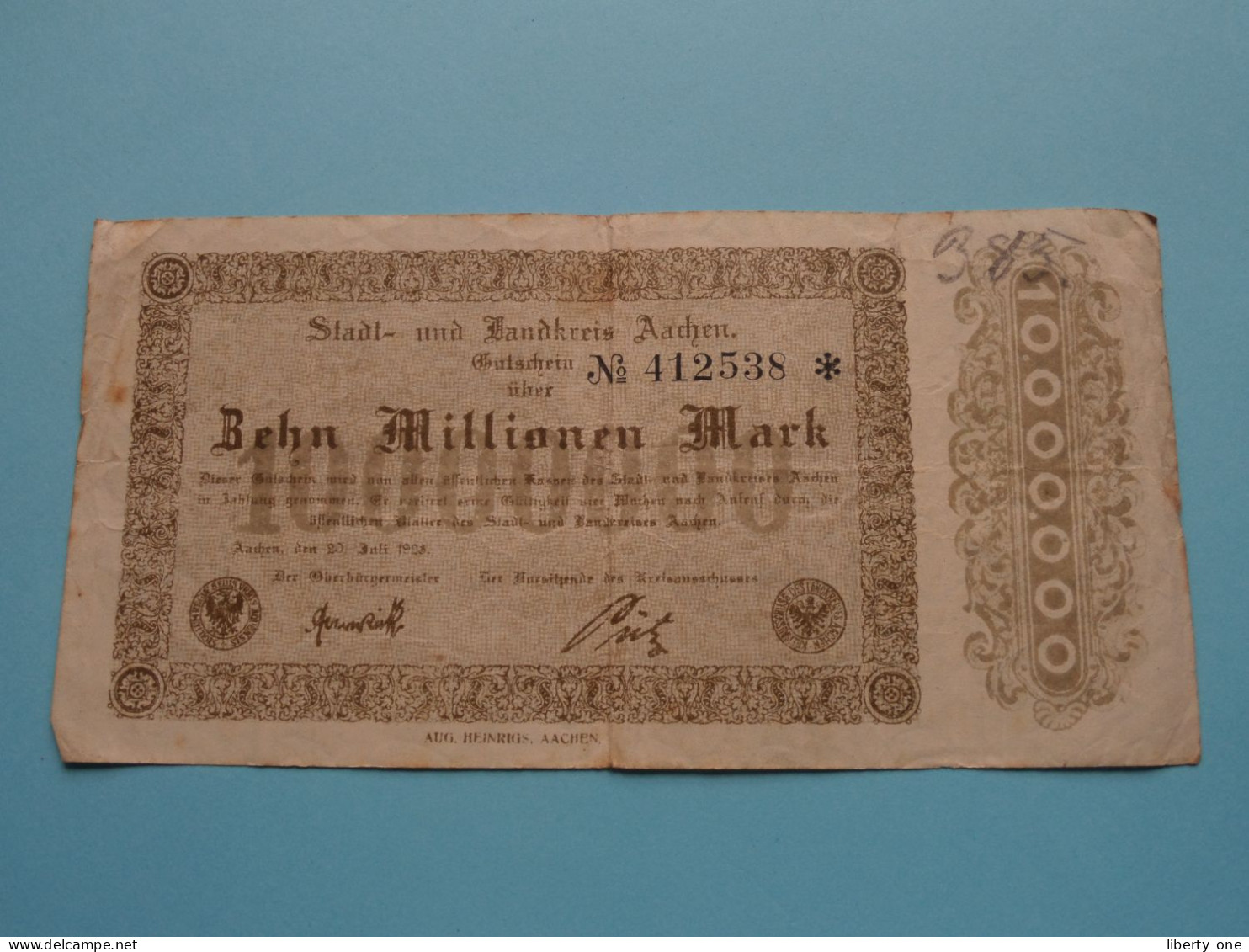 1922 / 1923 Reichsbanknote BERLIN Und AACHEN ( Voir / See > Scans ) Circuler > 7 Stück ! - Te Identificeren