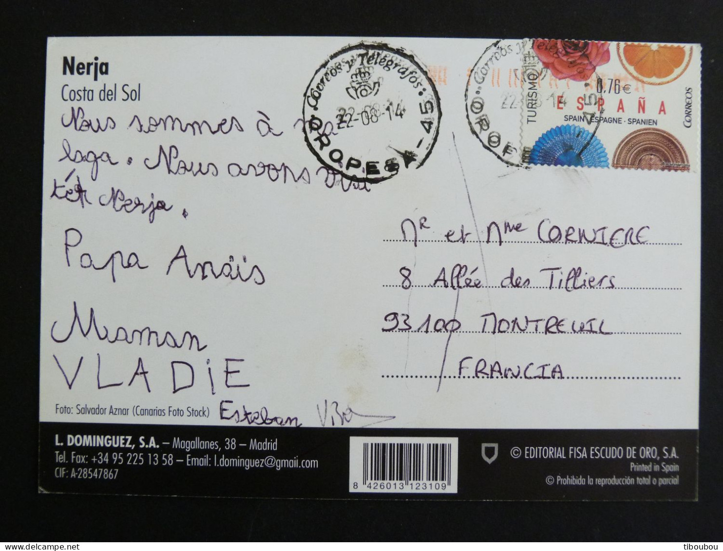 ESPAGNE ESPANA SPAIN AVEC YT 4550 TOURISME TURISMO - NERJA - Briefe U. Dokumente