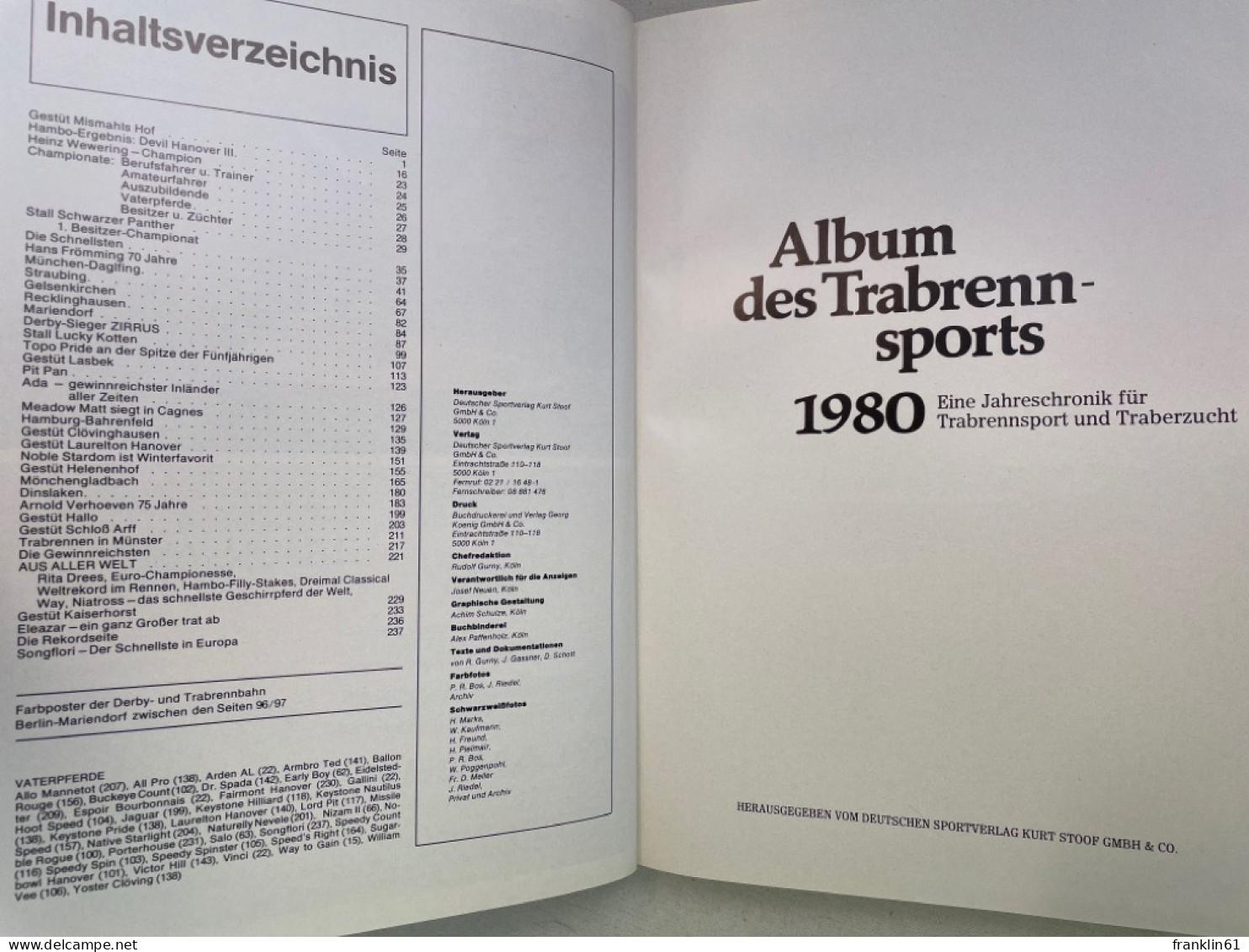 Album Des Trabrennsports : 1980. Jahreschronik Für Trabrennsport Und Traberzucht. - Sport