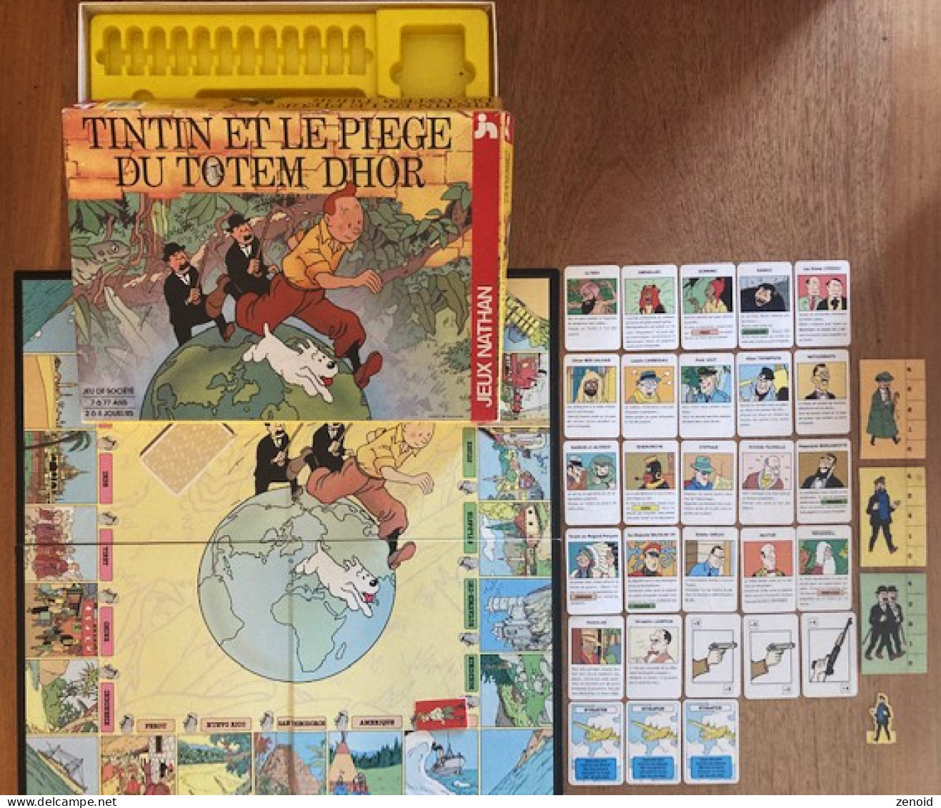 Figurines Et Cartes Du Jeu Tintin Et Le Piège Du Totem Dhor - Edition Nathan - Altri & Non Classificati