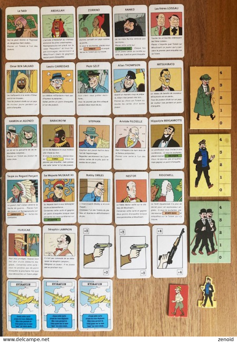 Figurines Et Cartes Du Jeu Tintin Et Le Piège Du Totem Dhor - Edition Nathan - Sonstige & Ohne Zuordnung