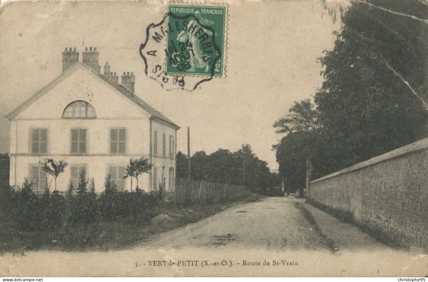 91 .n° 25142. Vert Le Petit . Route De Saint Vrain . - Vert-le-Petit