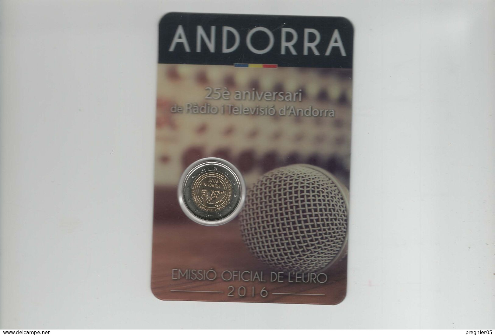 ANDORRE - Blister Pièce 2 € BU Service Publique De Radiodiffusion 2016 - Andorre