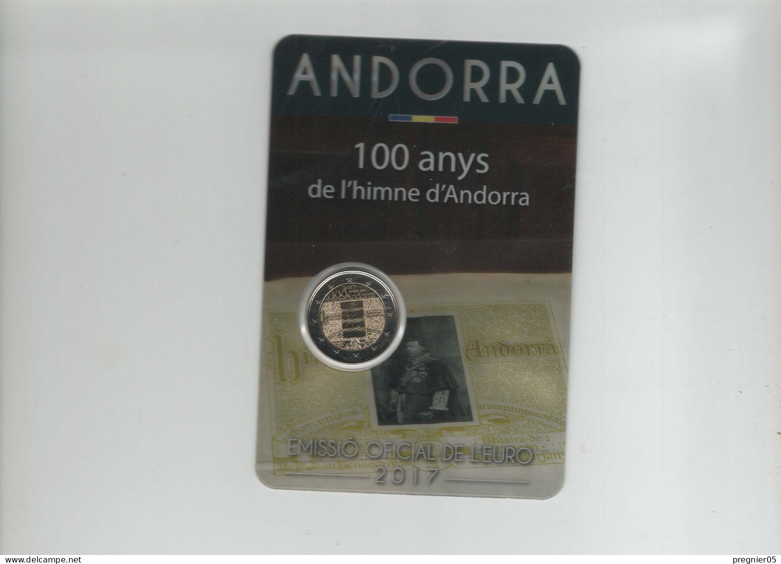 ANDORRE - Blister Pièce 2 € BU Hymne De L'Andorre 2017 - Andorra