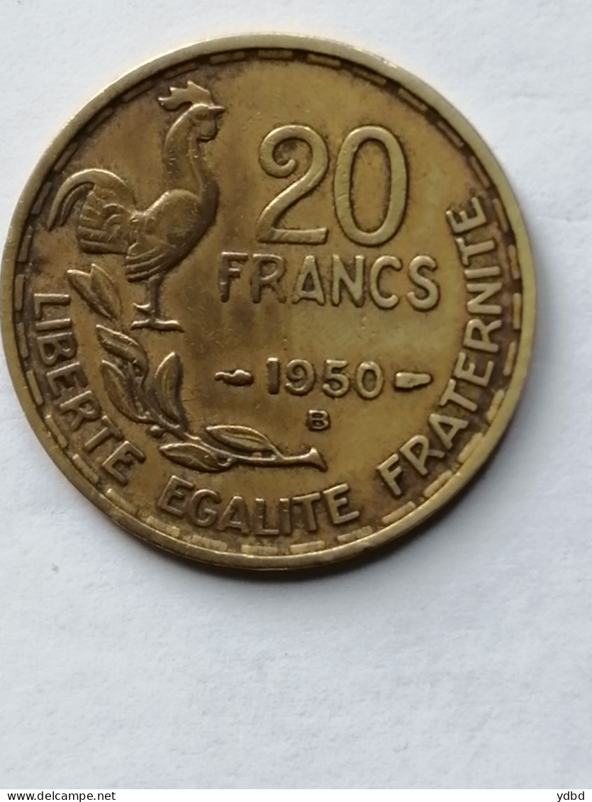 FRANCE = PIECE DE  MONNAIE DE 20 FRANCS DE 1950 B - 20 Francs