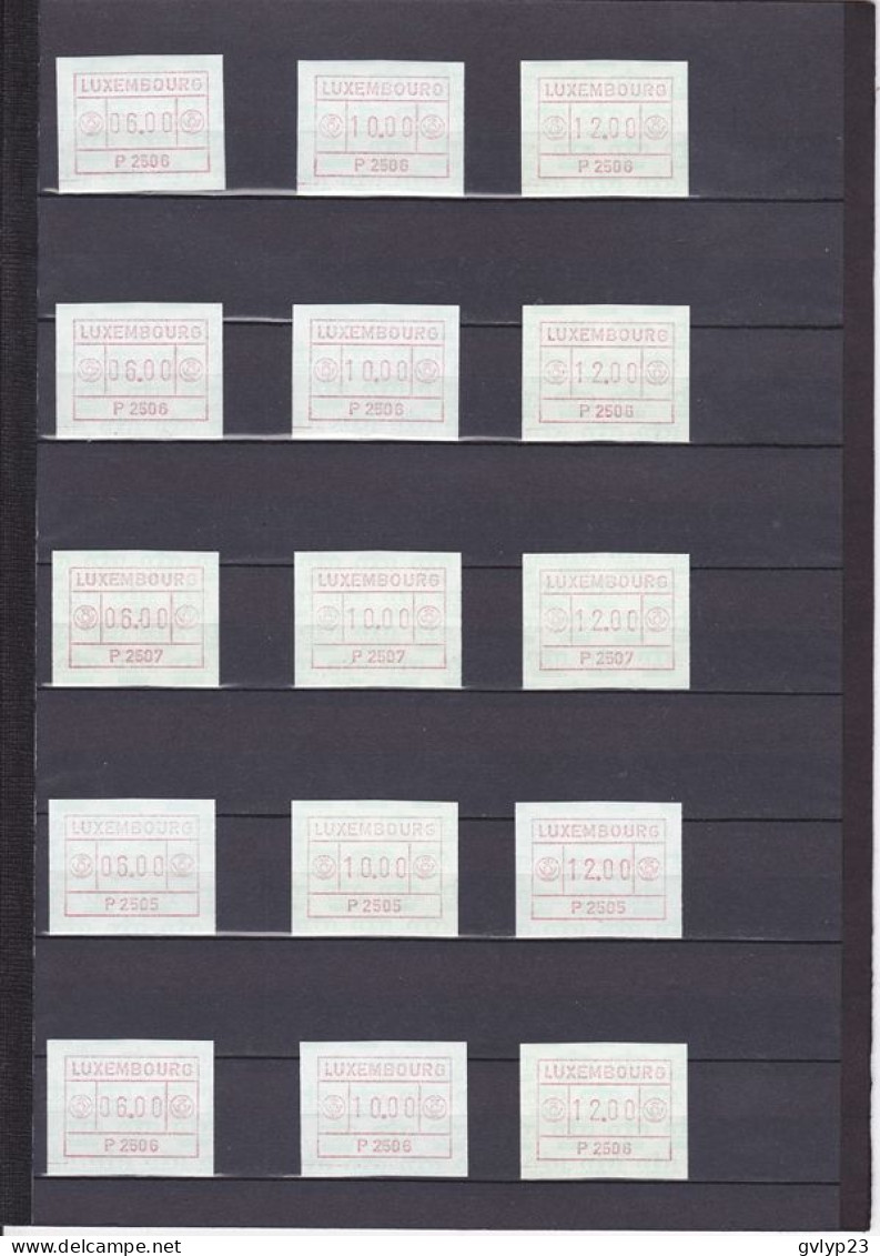 TIMBRES DE DISTRIBUTEURS/10 SéRIES DE 3 VALEURS/6F, 10F, 12F / N°1  YVERT ET TELLIER 1986 - Postage Labels
