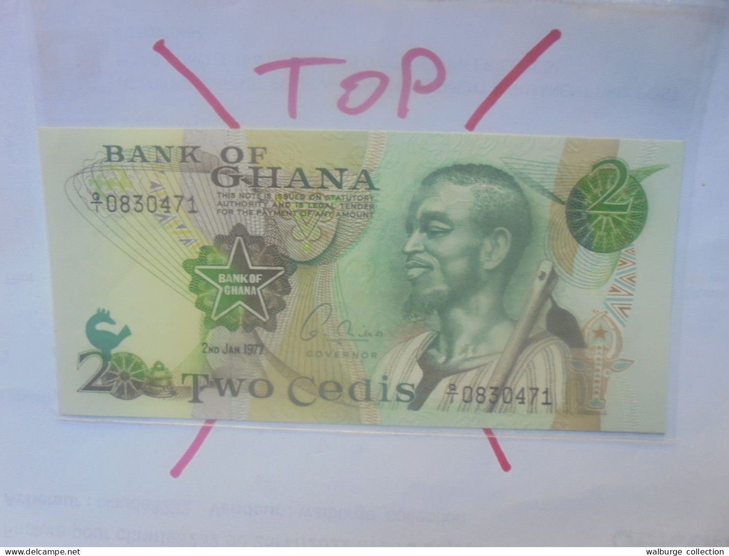 GHANA 2 CEDIS 1977 Neuf (B.29) - Ghana