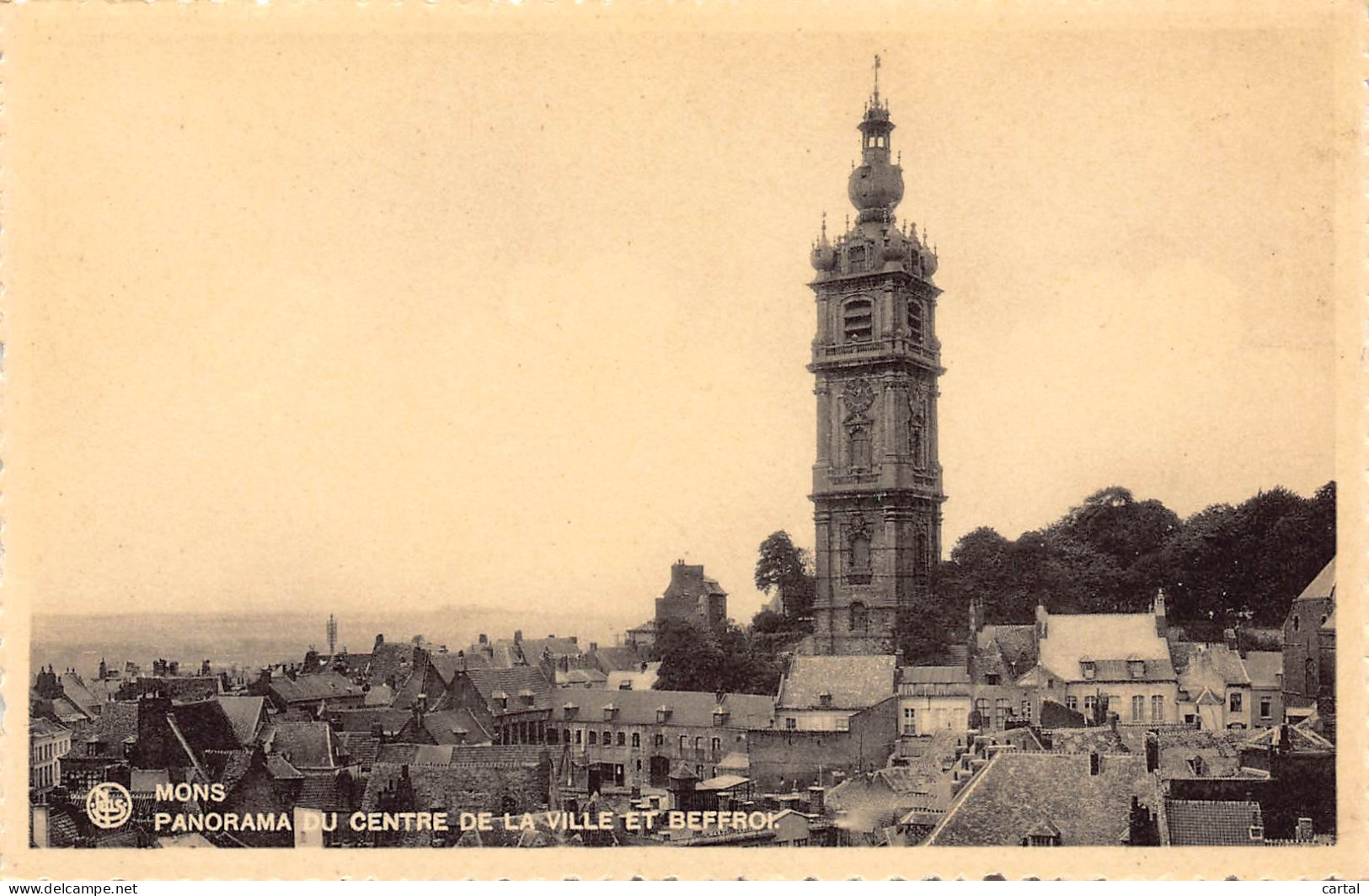 MONS - Panorama Du Centre De La Ville Et Beffroi - Mons