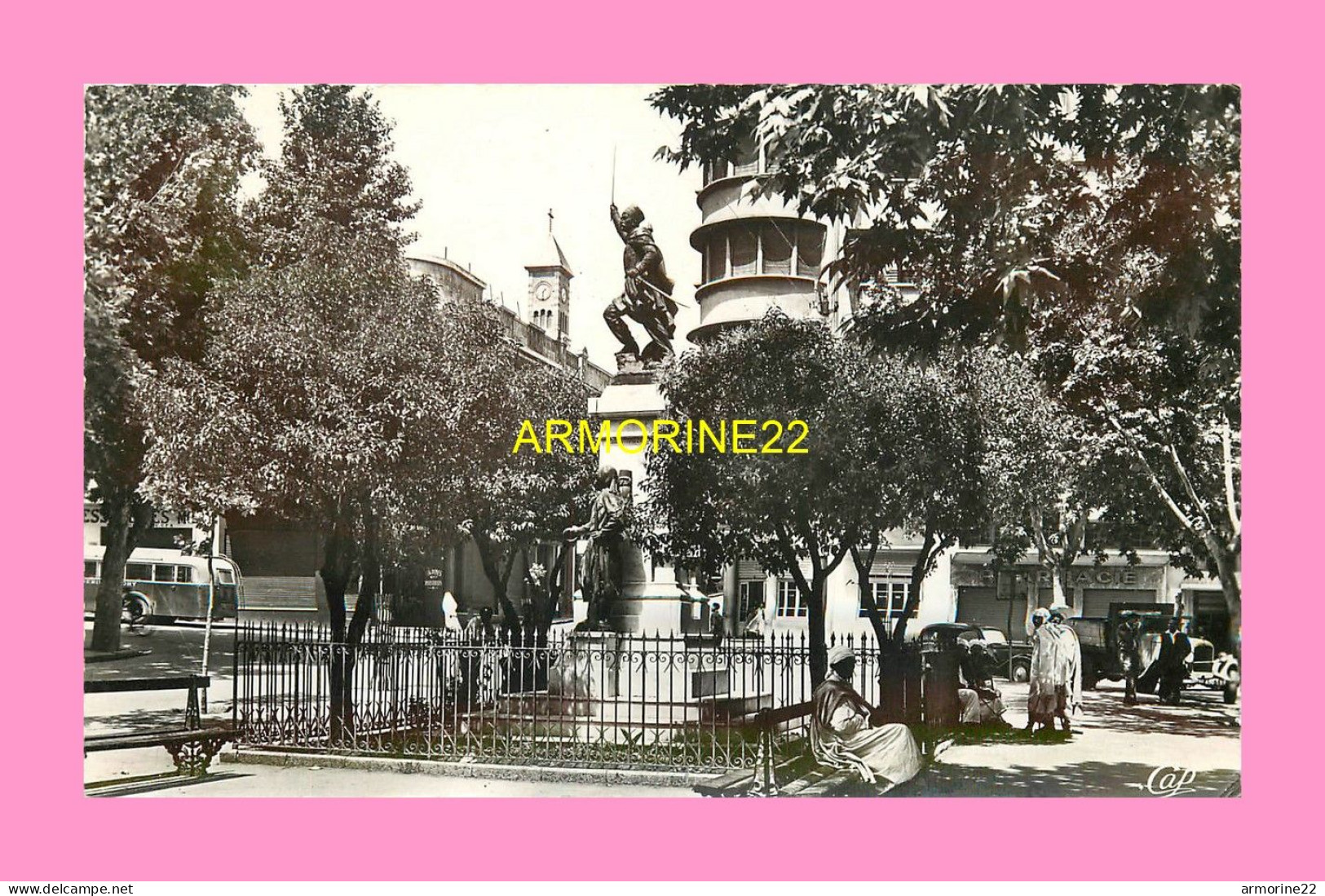 CPSM TIARET Statue  Du Général Lamoriciére - Paul Chappuis Architecte - Tiaret