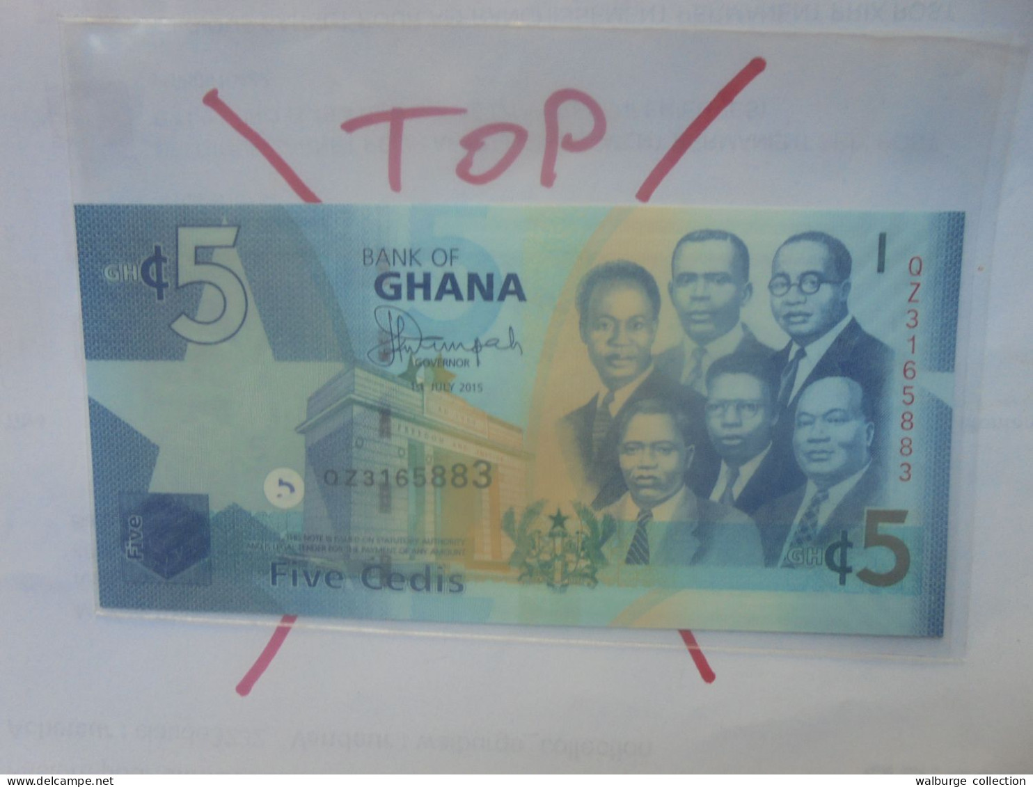 GHANA 5 CEDIS 2015 Neuf (B.29) - Ghana