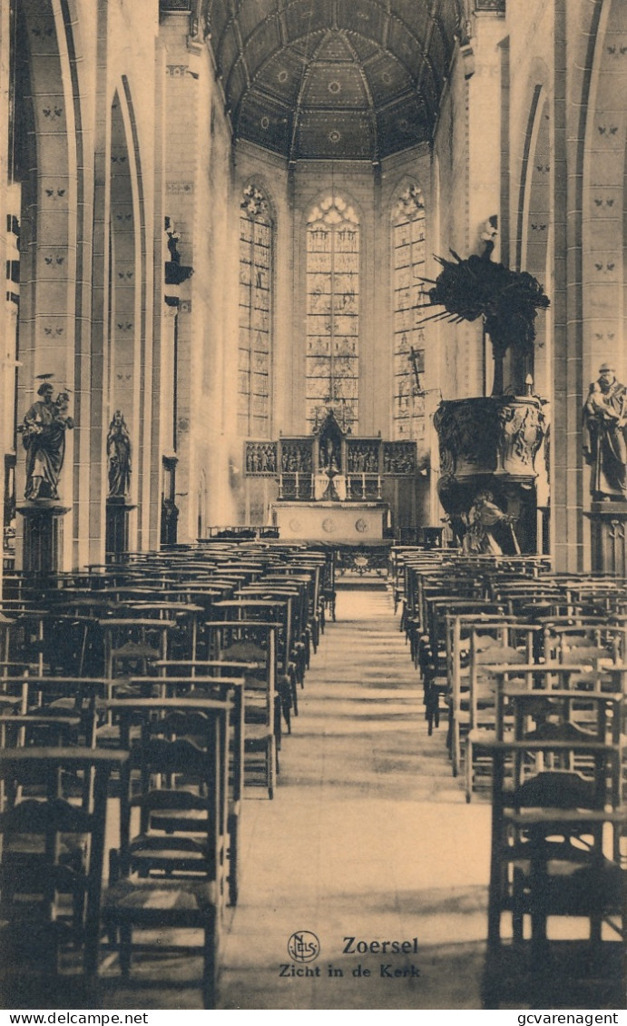 ZOERSEL   ZICHT IN DE KERK      2 SCANS - Zoersel