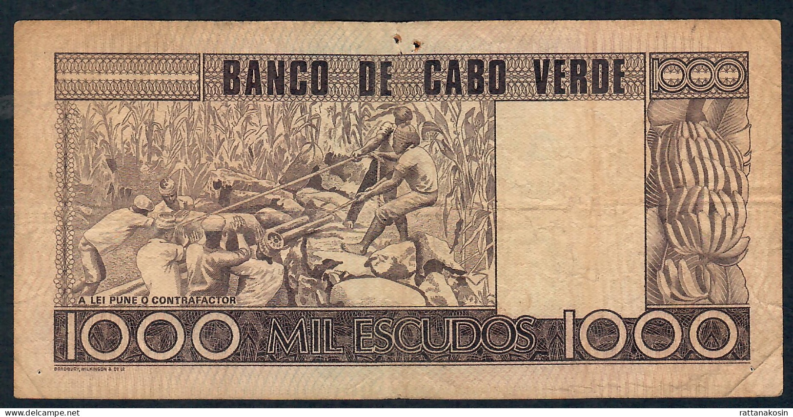 CAPE VERDE P56a 1000 ESCUDOS 1977 #B/2  FINE - Cape Verde