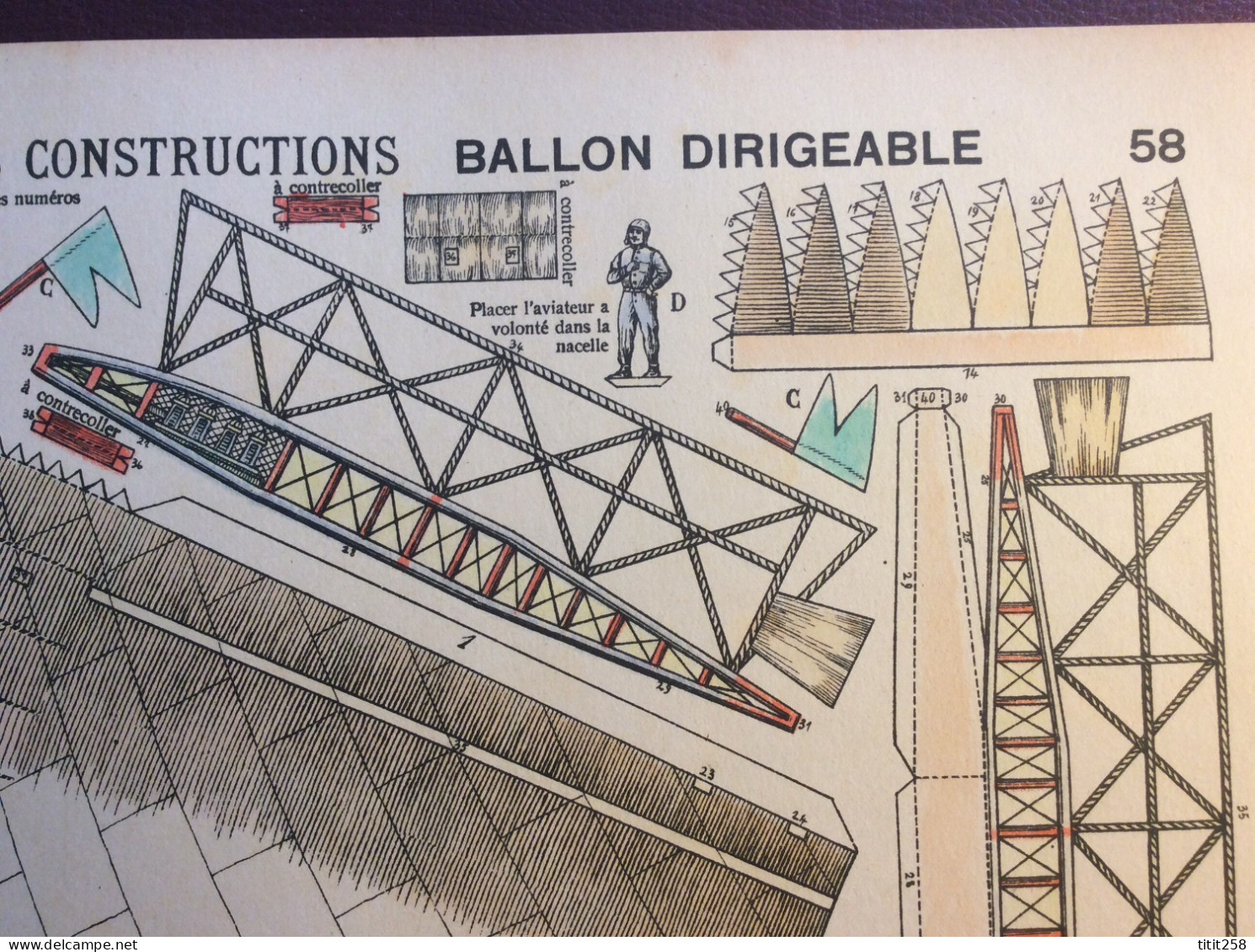 Petites Constructions Imagerie Nancy BALLON DIRIGEAGLE / ZEPPELIN   19éme - Vliegtuigen