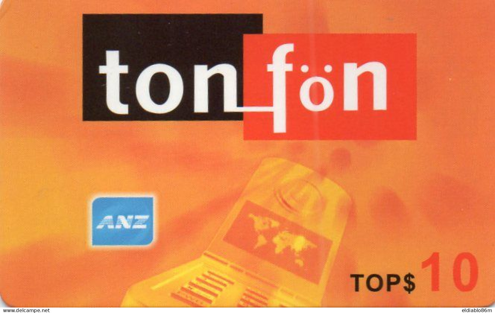 TONGA - PREPAID - TONFON - 10 T$ - CARTOON WHALE ON BACK - Tonga