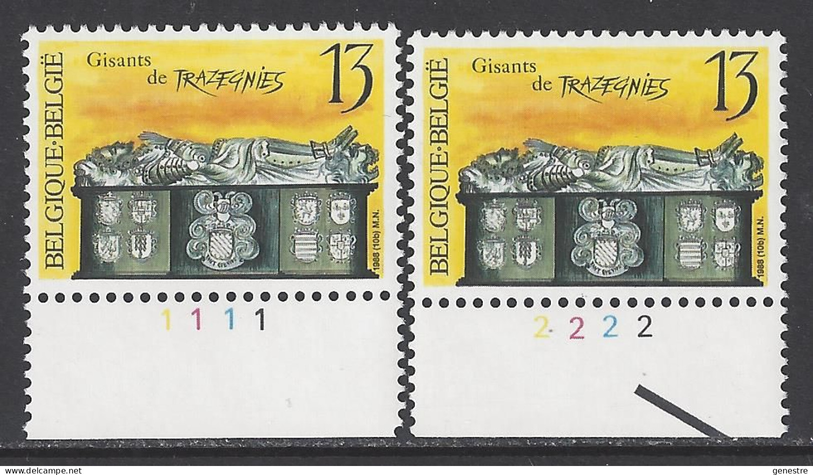 Belgique COB 2299 ** (MNH) - Planches 1 Et 2 - 1981-1990