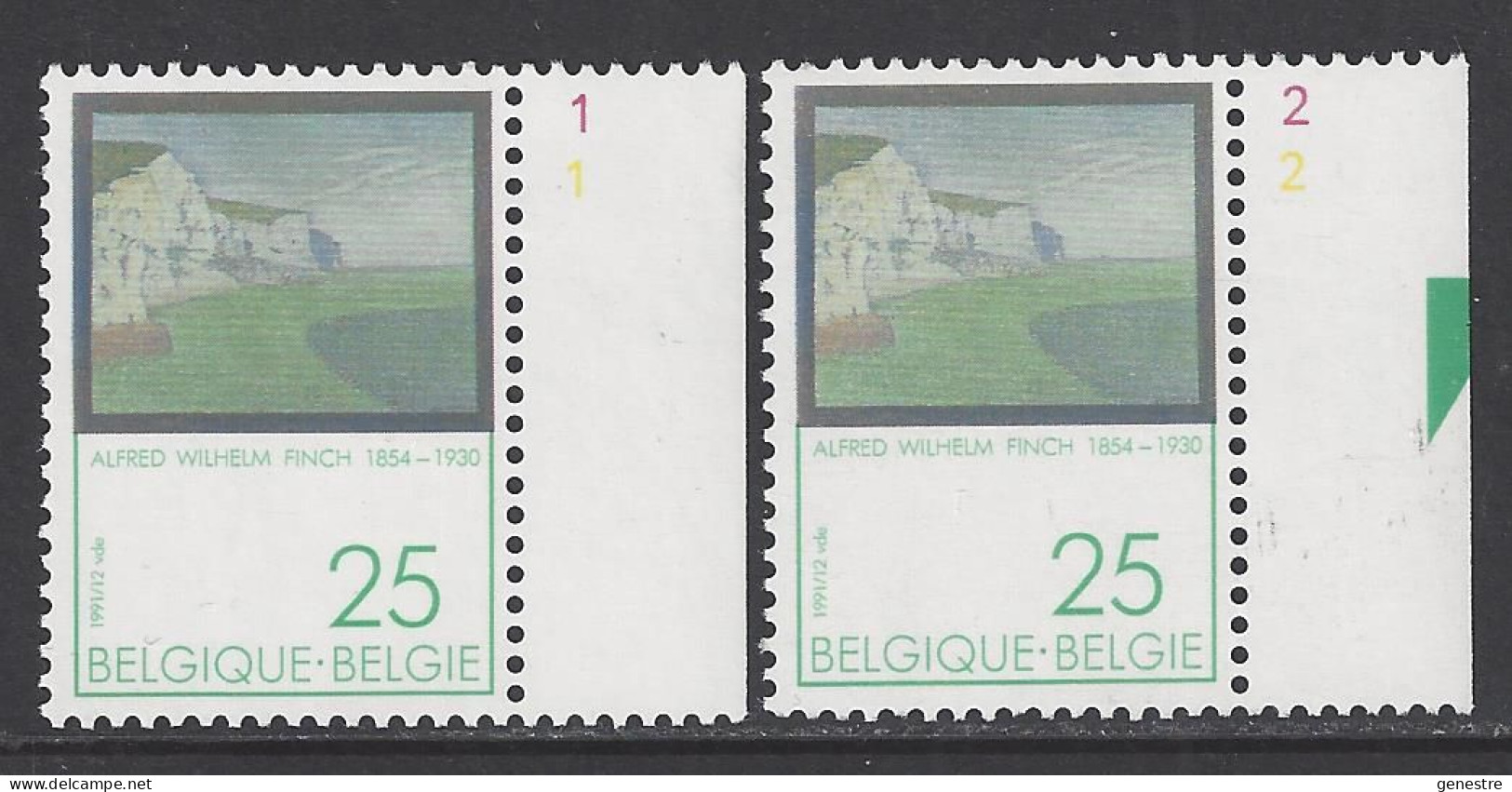 Belgique COB 2417 ** (MNH) - Planches 1 Et 2 - 1991-2000