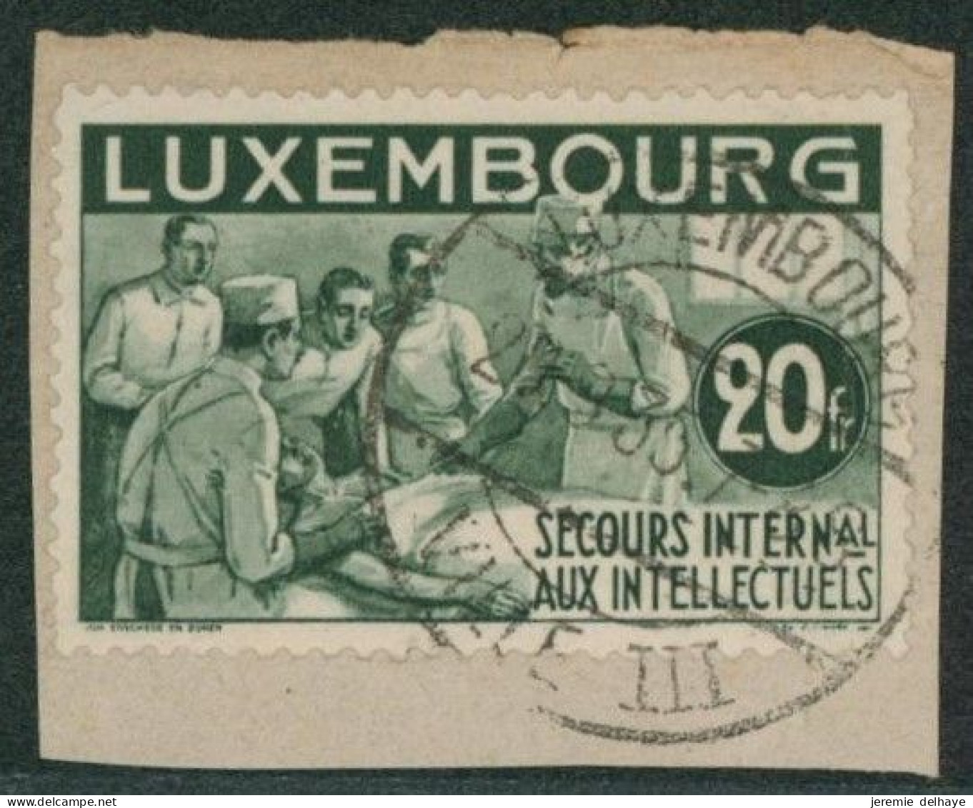 Luxembourg - Yv N°273 Sur Fragment Obl Luxembourg Ville (1935). Rare - Gebruikt