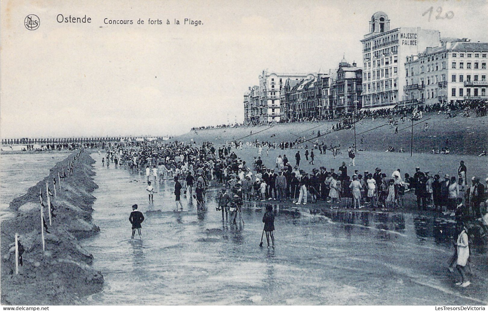 BELGIQUE - Ostende - Concours De Forts à La Plage - Carte Postale Ancienne - Oostende