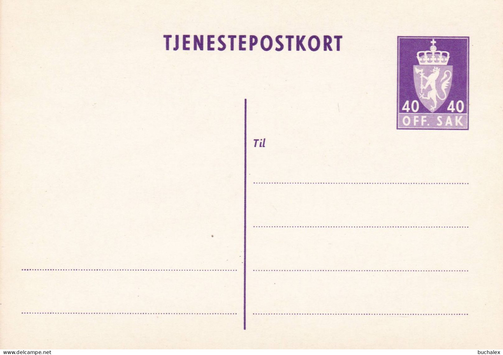 Norwegen Dienstpostkarte DP31 Tjenestepostkort Ungelaufen - Entiers Postaux