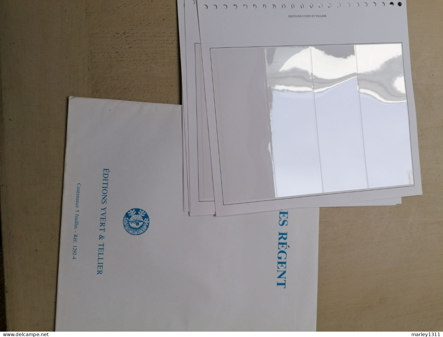 Lot De 5 Feuilles Régent 4 Poches - Klein Formaat, Blanco Pagina