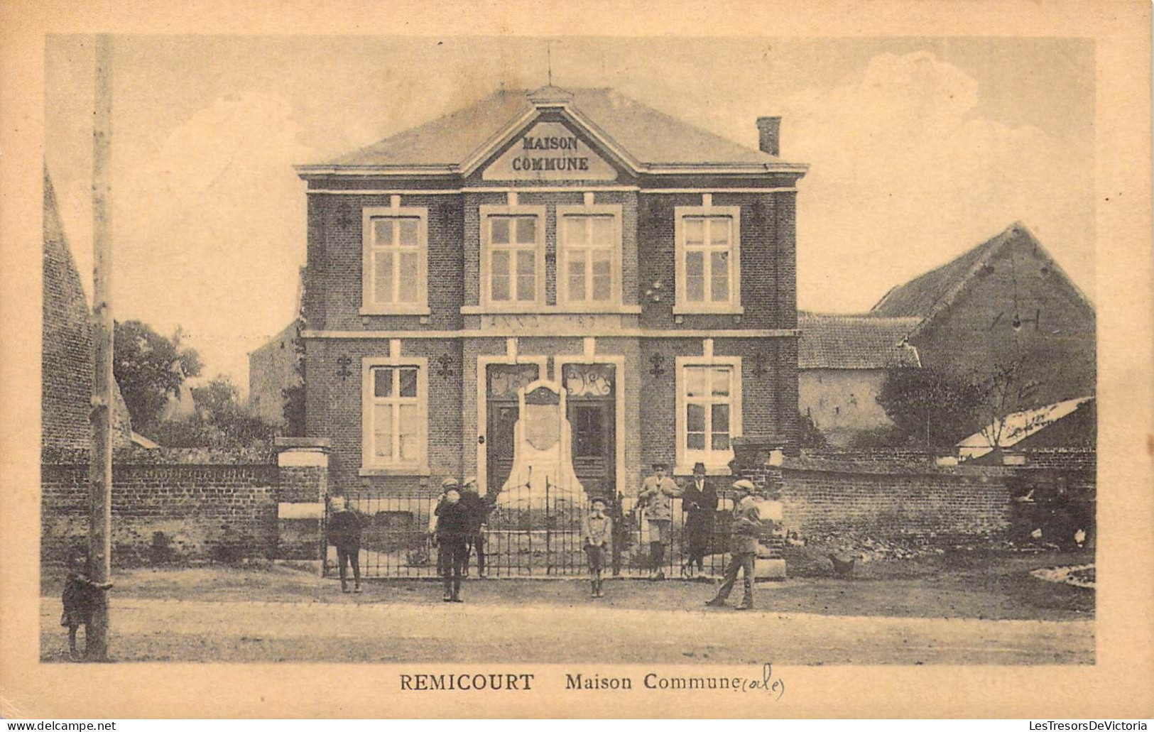 BELGIQUE - REMICOURT - Maison Communale - Edit Henri Kaquet - Carte Postale Ancienne - Remicourt