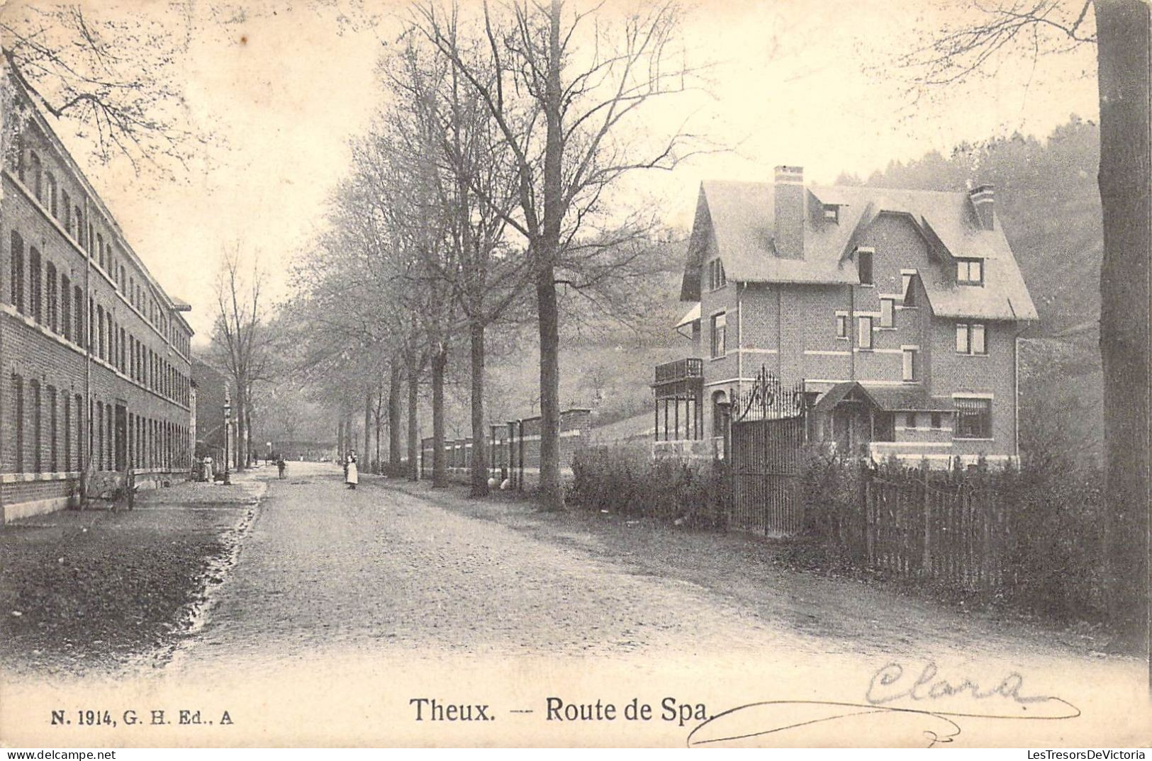 BELGIQUE - THEUX - Route De Spa - Carte Postale Ancienne - Theux