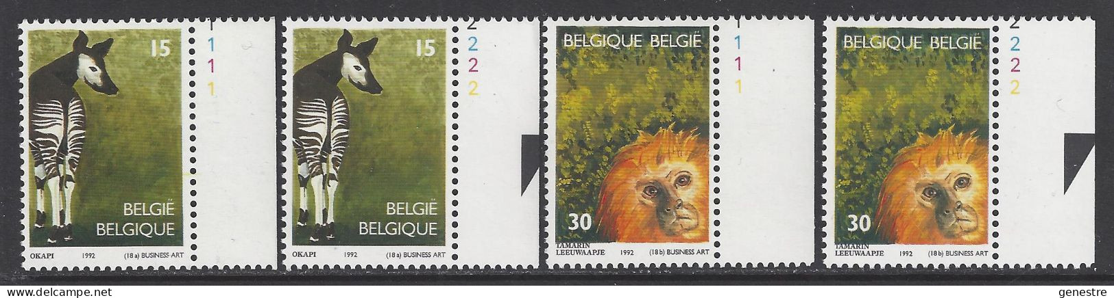 Belgique COB 2486 à 2487 ** (MNH) - Planches 1 Et 2 - Série Complète - 1991-2000