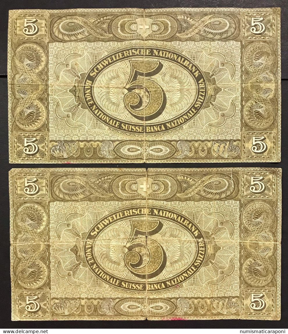 Svizzera 5 Francs 1949 + 1947 LOTTO 4551 - Suiza