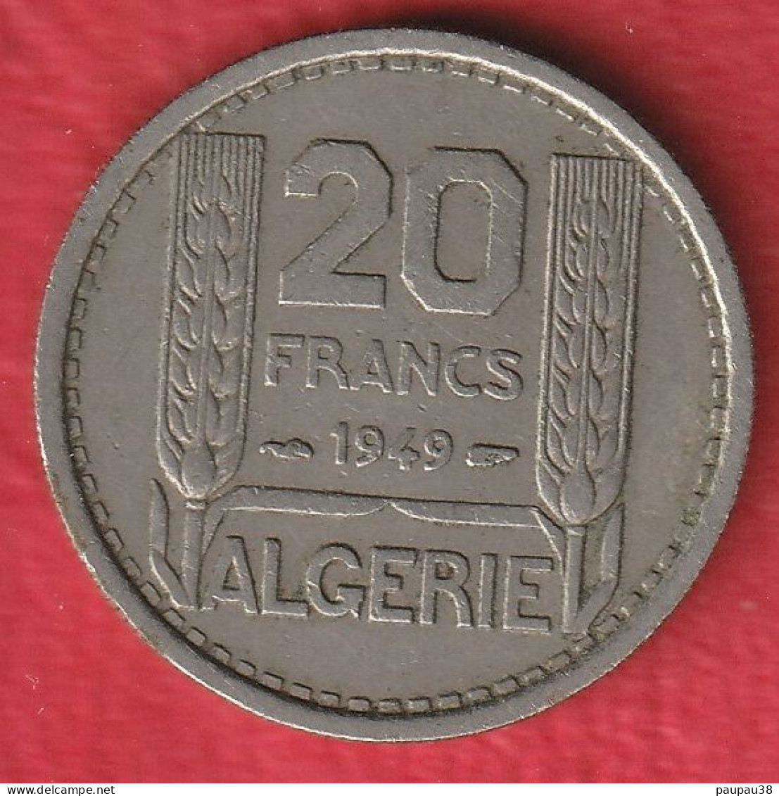 N° 41 MONNAIE 20 FRANCS  ALGERIE TURIN 1949 - Algerien