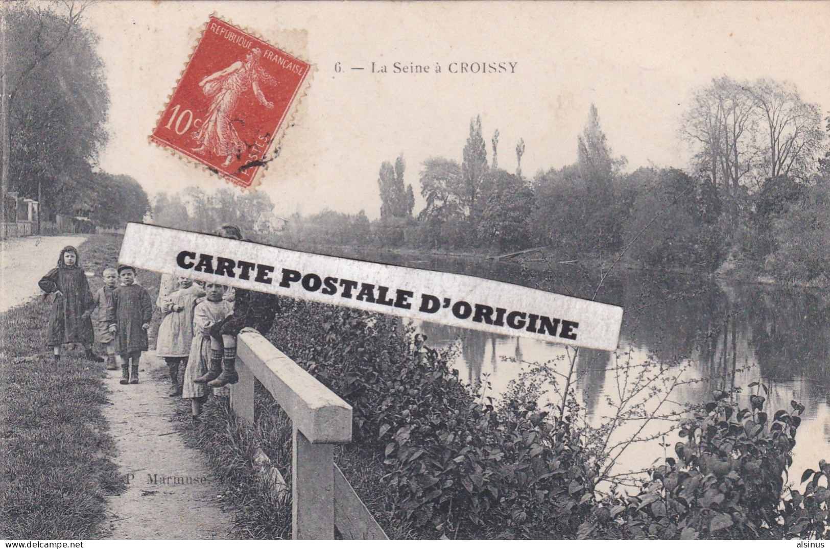 78 - CROISSY SUR SEINE - BORD DE SEINE - GROUPE D'ENFANTS - Croissy-sur-Seine