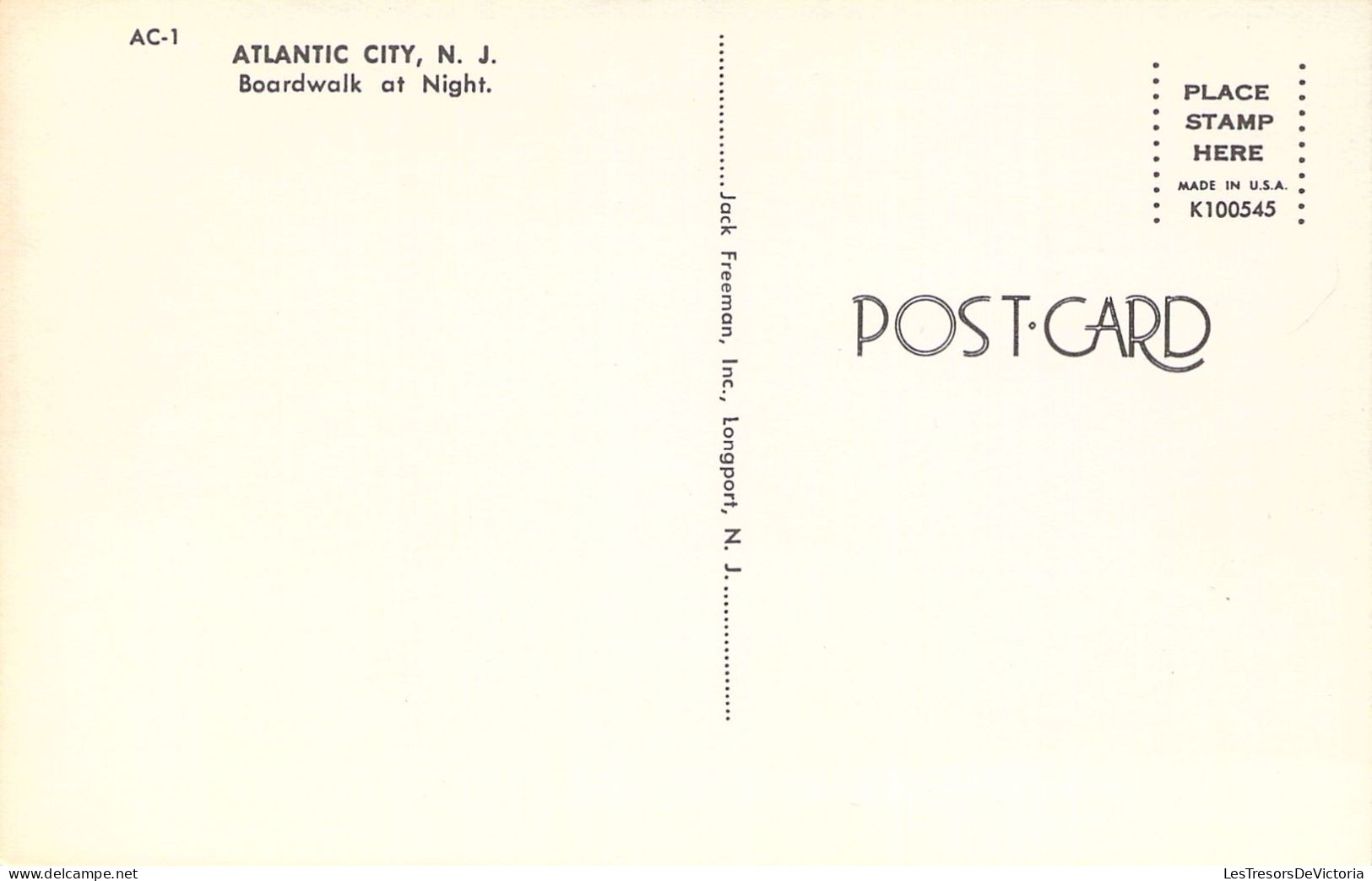 Etats Unis - Hello From Atlantic City - Carte Postale Ancienne - Atlantic City