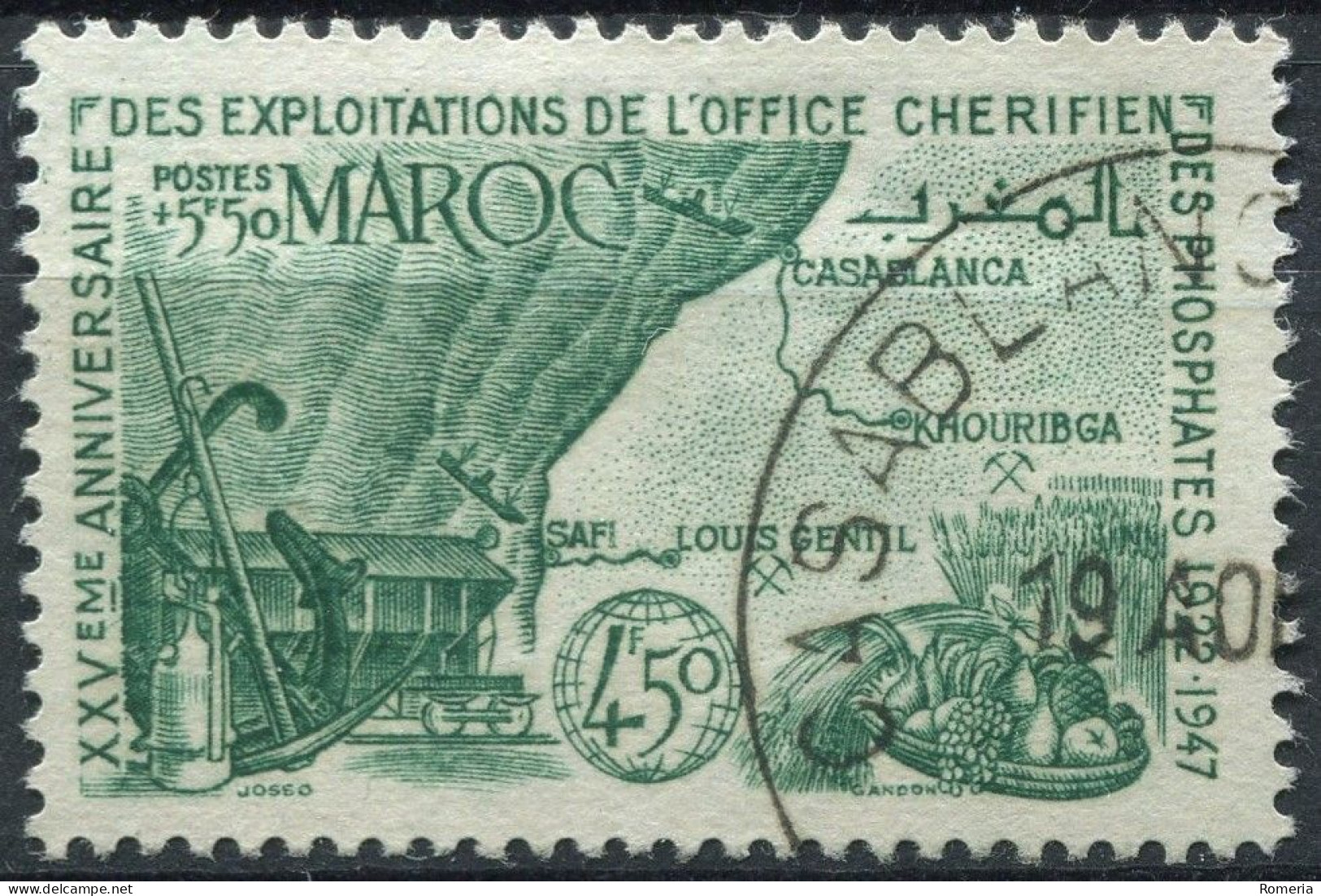 Maroc - 1942 -> 1955 - Yt  238 - 245 - 320 - 324 - 343 - Oblitérés - Used Stamps