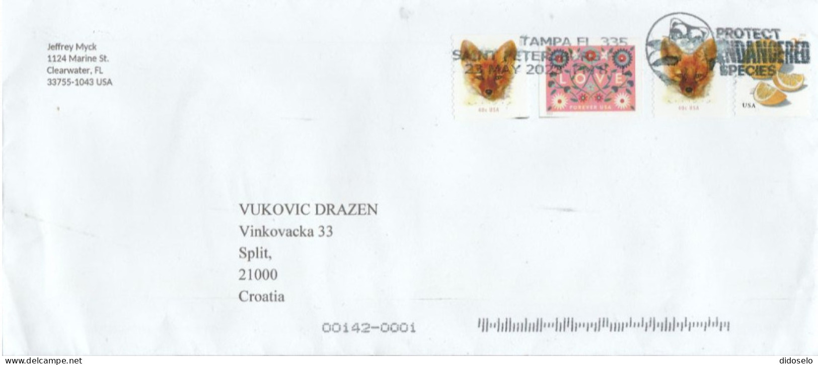 USA -2023 - Nice Traveled Cover With 2023 Stamps - Briefe U. Dokumente