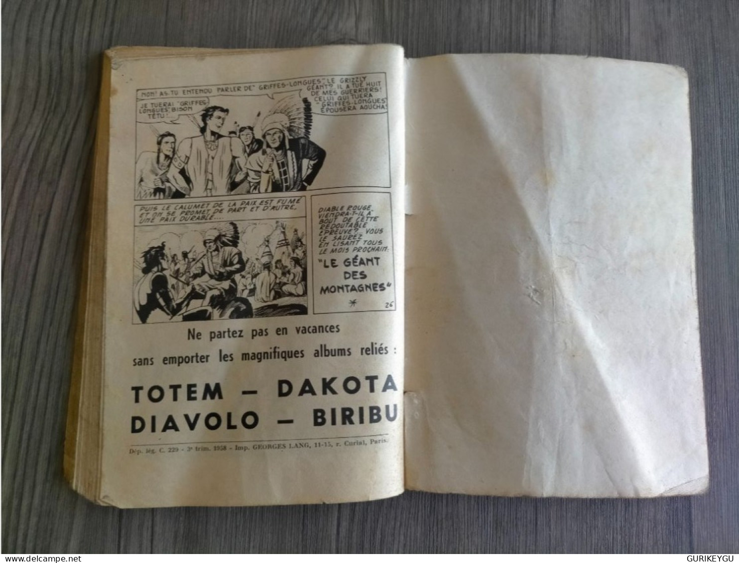 DAKOTA N° 46 Mon Journal De 08/1958 Diable Rouge Professeur PIPE CEZARD Pub AKIM 1 Dedans - Lug & Semic