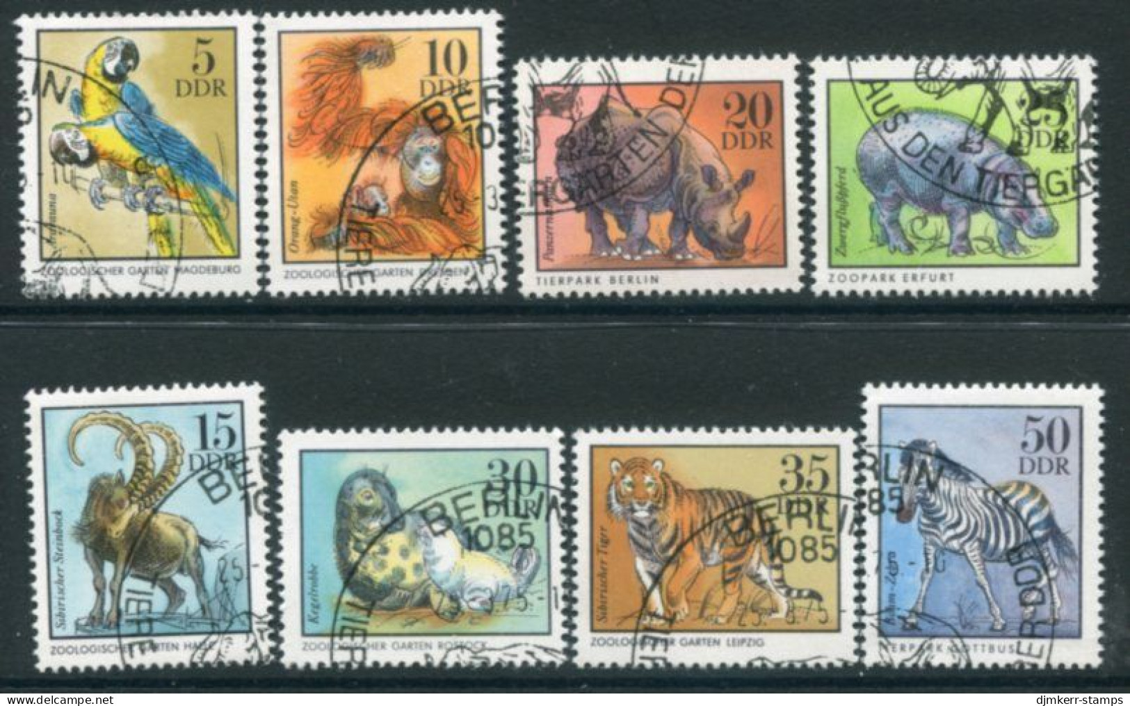DDR / E. GERMANY 1975 Zoo Animals Used .  Michel 2030-37 - Used Stamps