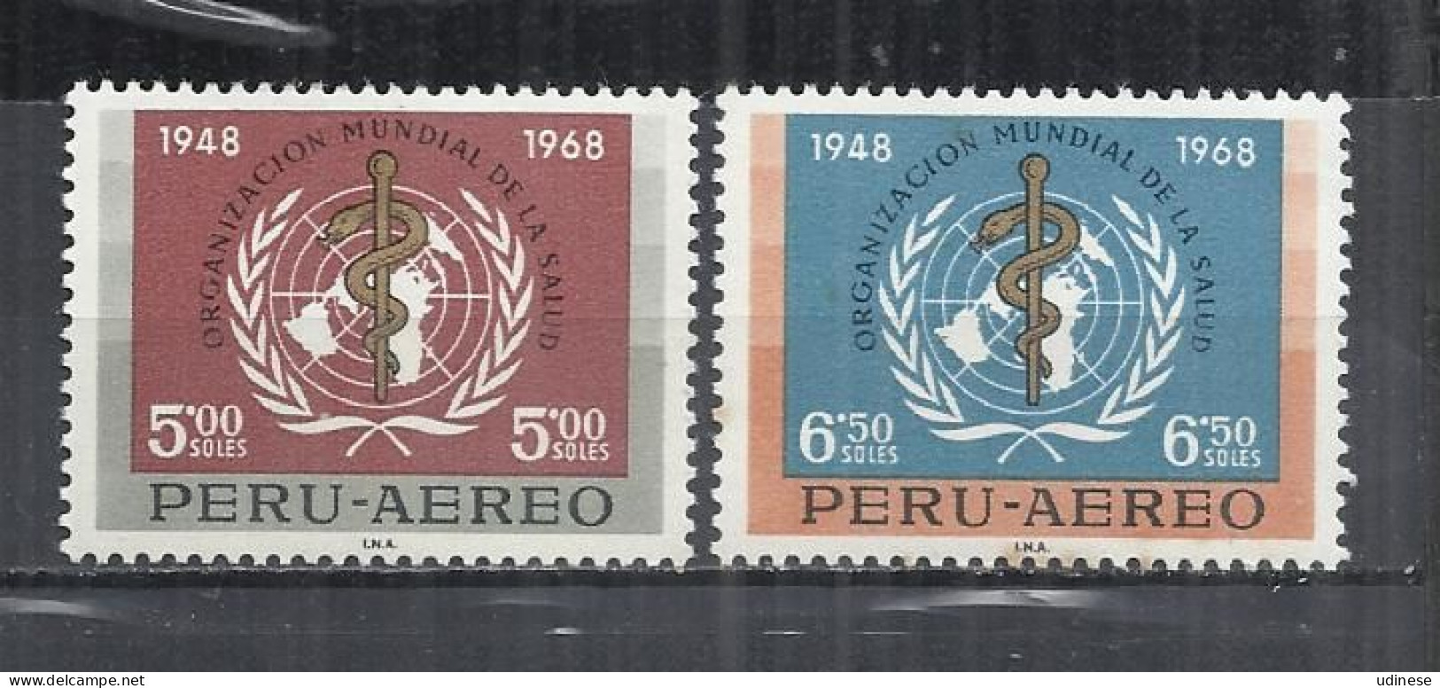 PERU 1969 - W.H.O. - CPL- SET - MNH MINT NEUF NEU NUEVO - WGO