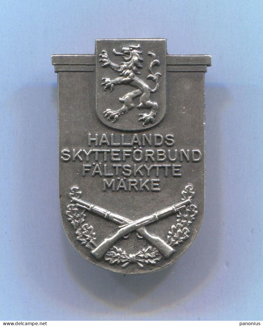 OLD ARCHERY SHOOTING SWEDEN HALLANDS ASSOCIATION SILVER PIN BADGE - Tir à L'Arc