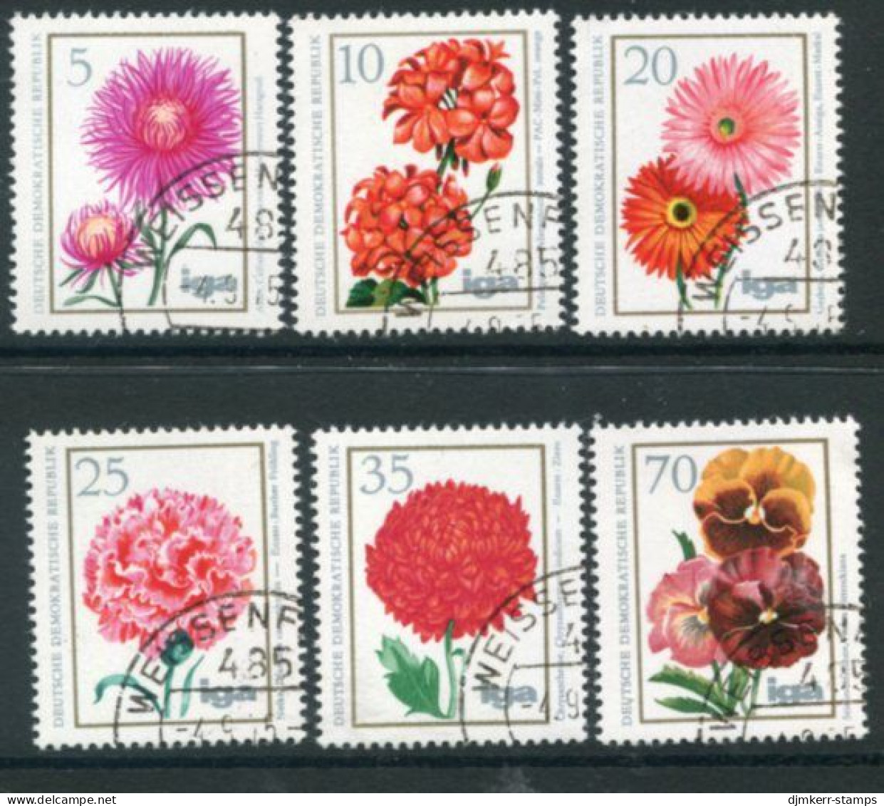 DDR / E. GERMANY 1975 Flowers Used.  Michel 2070-75 - Oblitérés