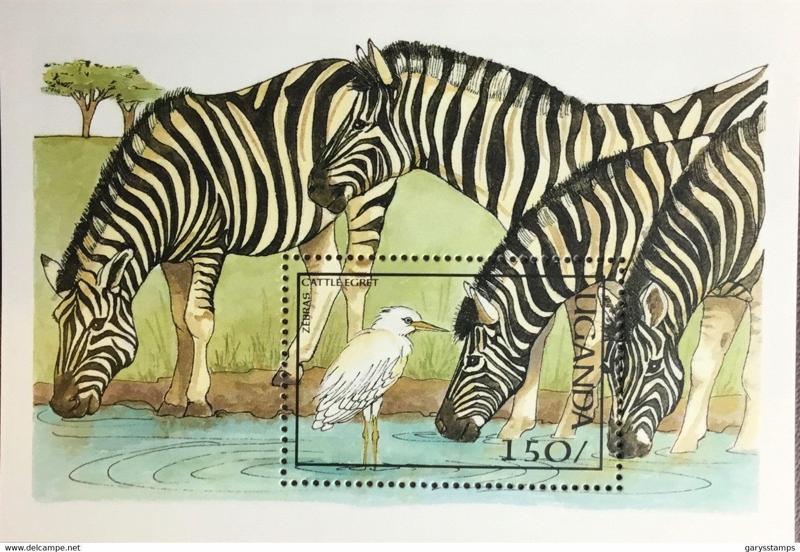 Uganda 1987 Flora & Fauna Animals Zebra Minisheet MNH - Andere & Zonder Classificatie