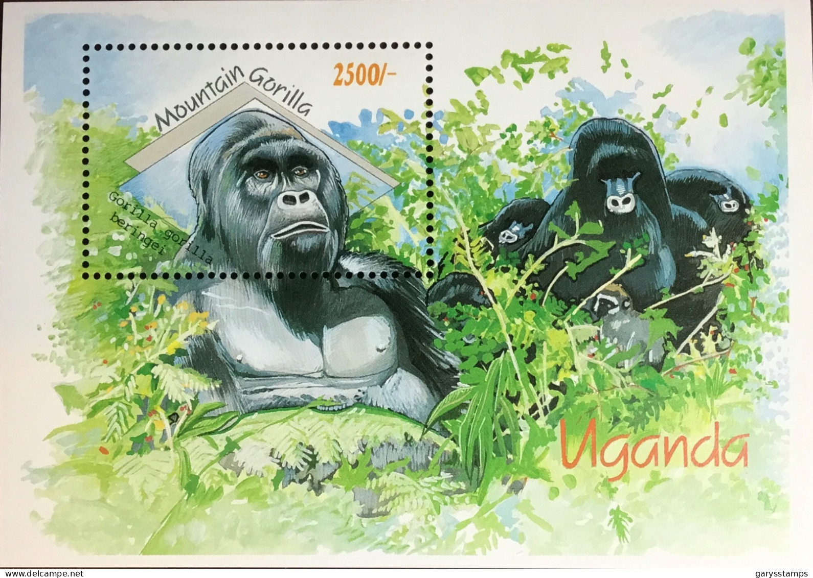 Uganda 1992 Wildlife Animals Gorilla Minisheet MNH - Gorilla's