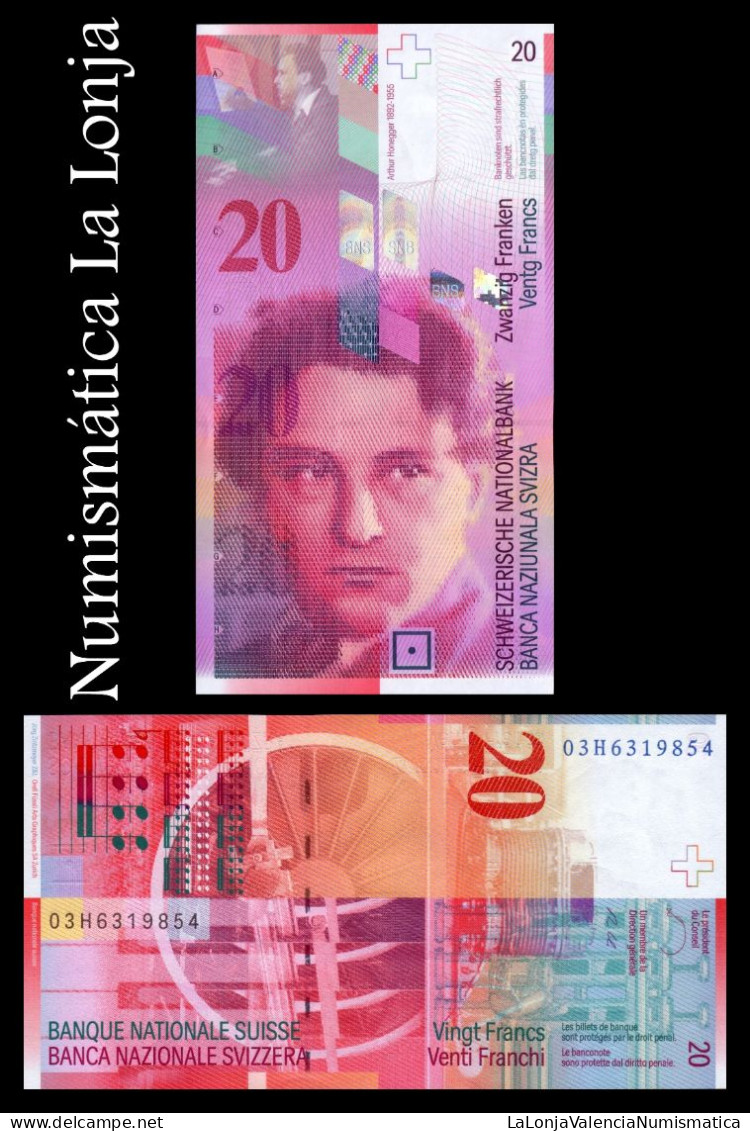 Suiza Switzerland 20 Francs 2003 Pick 69b (1) Sc Unc - Suiza