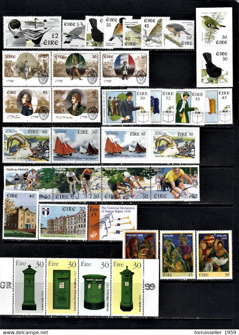 Ireland-1998 Full Year Set ( Stamps.+ S/s+booklets) -  24 Issues.MNH - Años Completos